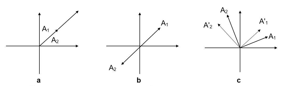 Représentation des amplitudes dans le plan complexe